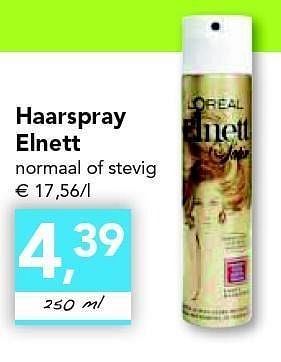 Promoties Haarspray elnett - Elnett - Geldig van 18/08/2011 tot 27/08/2011 bij Supra