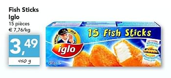 Promotions Fish sticks iglo - Iglo - Valide de 18/08/2011 à 27/08/2011 chez Supra