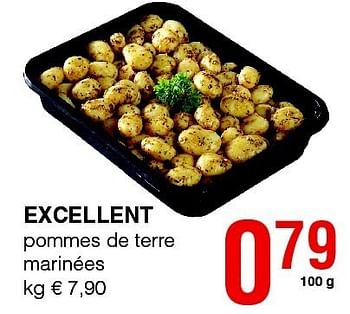 Promotions Excellent pommes de terre marinées - Excellent - Valide de 18/08/2011 à 31/08/2011 chez Spar (Colruytgroup)