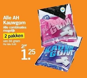 Promoties Alle ah kauwgom - Huismerk - Albert Heijn - Geldig van 22/08/2011 tot 28/08/2011 bij Albert Heijn