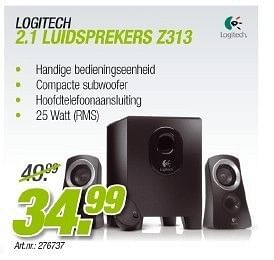 Promoties 2.1 luidsprekers z313 - Logitech - Geldig van 23/08/2011 tot 18/09/2011 bij Auva