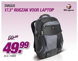 Promoties Targus ragzak voor laptop - Targus - Geldig van 23/08/2011 tot 18/09/2011 bij Auva