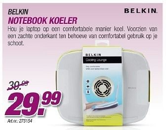 Promoties Belkin notebook koeler - BELKIN - Geldig van 23/08/2011 tot 18/09/2011 bij Auva