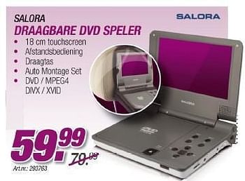 Promoties Salora draagbare dvd speler - Salora - Geldig van 23/08/2011 tot 18/09/2011 bij Auva