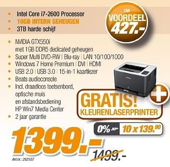 Promoties Hp elite desktop 10 gb - HP - Geldig van 23/08/2011 tot 18/09/2011 bij Auva