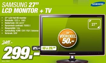 Promoties Samsung lcd monitor + tv - Samsung - Geldig van 23/08/2011 tot 18/09/2011 bij Auva