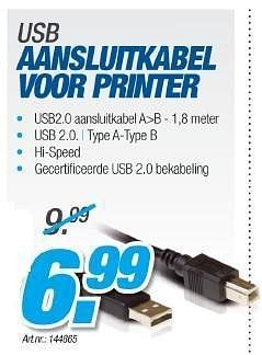 Promoties Usb aansluitkabel voor printer - Huismerk - Auva - Geldig van 23/08/2011 tot 18/09/2011 bij Auva