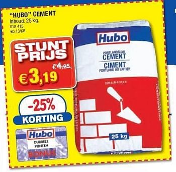 Promoties Hubo cement - Huismerk - Hubo  - Geldig van 24/08/2011 tot 04/09/2011 bij Hubo