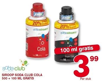 Promoties Siroop soda club cola 500 + 100 ml gratis - Soda Club - Geldig van 24/08/2011 tot 30/08/2011 bij Trafic