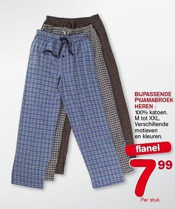 Promoties Bijpassende pyjamabroek heren - Huismerk - Trafic  - Geldig van 24/08/2011 tot 30/08/2011 bij Trafic
