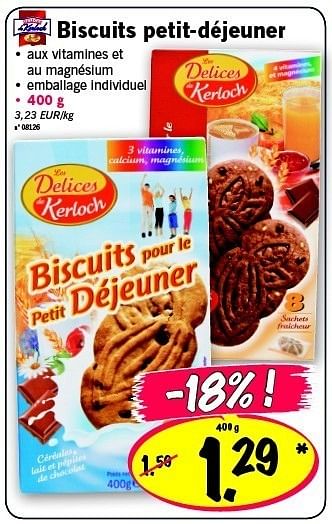 Produit Maison Lidl Biscuits Petit Dejeuner En Promotion Chez Lidl