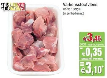 Promoties Varkensstoofvlees - Beenhouwerij - Geldig van 30/08/2011 tot 04/09/2011 bij Intermarche