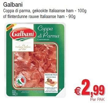Promoties Coppa di parma - Galbani - Geldig van 30/08/2011 tot 04/09/2011 bij Intermarche