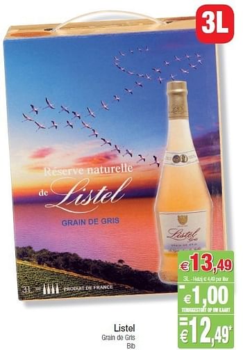 Promotions Listel - Vins blancs - Valide de 30/08/2011 à 04/09/2011 chez Intermarche