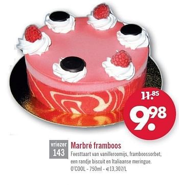 Promoties Marbré framboos - Bakkerij - Geldig van 30/08/2011 tot 24/09/2011 bij O'Cool