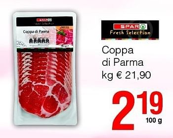 Promotions Coppa di parma - Boulangerie - Valide de 01/09/2011 à 14/09/2011 chez Spar (Colruytgroup)