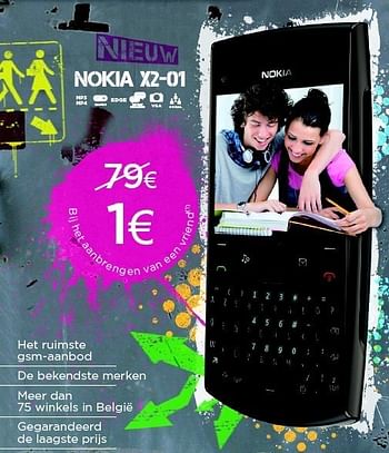 Promoties Nokia x2-01 - Nokia - Geldig van 01/09/2011 tot 30/09/2011 bij ALLO Telecom