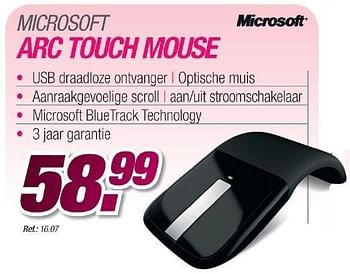 Promotions Microsoft arc touch mouse - Microsoft - Valide de 02/09/2011 à 04/09/2011 chez Aksioma