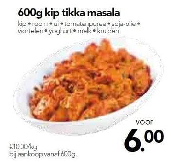 Promoties 600g kip tikka masala - Huismerk - Buurtslagers Vleeshal - Geldig van 02/09/2011 tot 08/09/2011 bij Buurtslagers Vleeshal