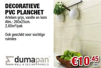 Promoties Decoratieve pvc planchet - Dumapan - Geldig van 08/09/2011 tot 21/09/2011 bij Cevo Market