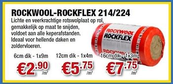 Promoties Rockwool-rockflex 214-224 - Rockwool - Geldig van 08/09/2011 tot 21/09/2011 bij Cevo Market