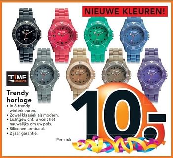 Promoties Trendy horloge - Time excusive - Geldig van 26/09/2011 tot 09/10/2011 bij Blokker