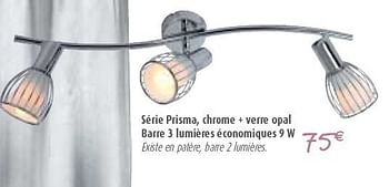 Promotions Série prisma, chrome + verre - Produit maison - BricoPlanit - Valide de 28/09/2011 à 24/10/2011 chez BricoPlanit