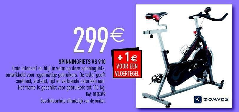 Domyos Spinningfiets vs 910 Promotie bij Decathlon