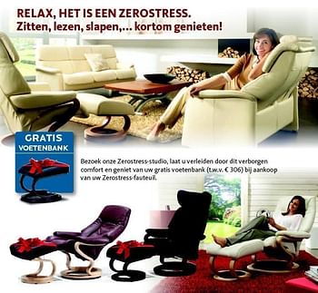 Promotions Relax, het is een zerostress - Produit maison - Meubelen Gova - Valide de 01/10/2011 à 30/10/2011 chez Meubelen Gova