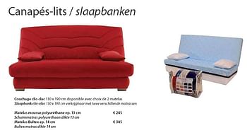 promotion meubles belot slaapbank clicclac  produit