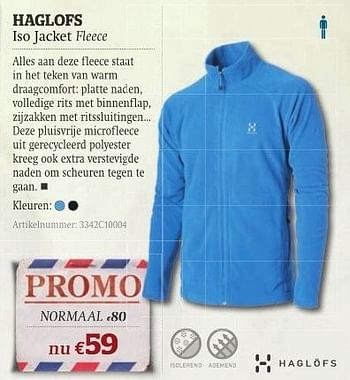 Promoties Haglofs iso jacket fleece - HAGLOFS - Geldig van 11/10/2011 tot 06/11/2011 bij A.S.Adventure