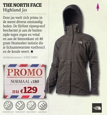 Promoties Highland jas - The North Face - Geldig van 11/10/2011 tot 06/11/2011 bij A.S.Adventure