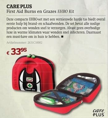 Promoties Care plus first aid burns en grazes ehbo kit - Care Plus - Geldig van 11/10/2011 tot 06/11/2011 bij A.S.Adventure