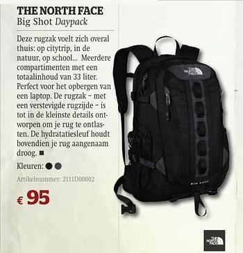 Promoties Big shot daypack - The North Face - Geldig van 11/10/2011 tot 06/11/2011 bij A.S.Adventure