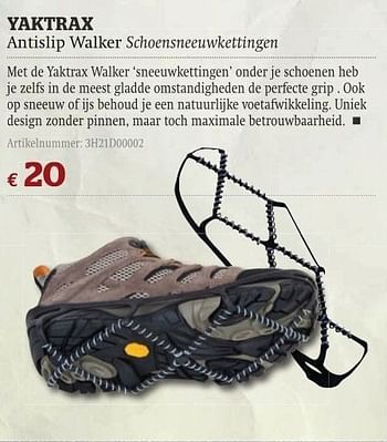 Promoties Antislip walker schoensneeuwkettingen - Yaktrax - Geldig van 11/10/2011 tot 06/11/2011 bij A.S.Adventure