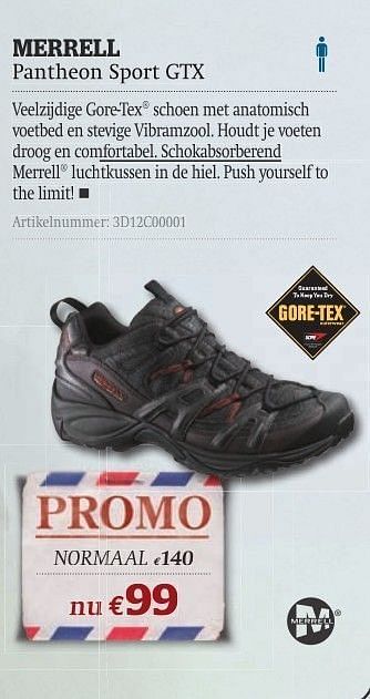 Promoties Pantheon sport gtx - Merrel - Geldig van 11/10/2011 tot 06/11/2011 bij A.S.Adventure