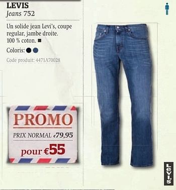 Promotions Jeans 752 - Levis - Valide de 11/10/2011 à 06/11/2011 chez A.S.Adventure