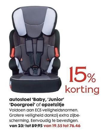 Vouwen Acteur blootstelling Huismerk - Hema Autostoel baby junior doorgroei of opzetzitje - Promotie  bij Hema