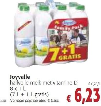 sessie uitvegen parlement Joyvalle Joyvalle halfvolle melk met vitamine - Promotie bij Colruyt