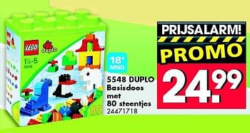 Methode fiets munt Lego 5548 duplo basisdoos met 80 steentjes - Promotie bij Bart Smit