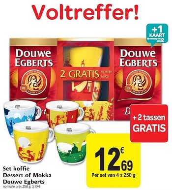 een miljard Instituut Hijgend Douwe Egberts Set koffie dessert of mokka douwe egberts - Promotie bij  Carrefour