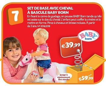 Promotions Set de base avec cheval à bascule baby born - Baby Born - Valide de 25/10/2011 à 30/10/2011 chez Fun