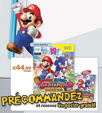 Promotions Mario&sonic - Nintendo - Valide de 25/10/2011 à 07/11/2011 chez Fun