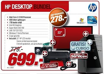 Promotions Hp desktop bundel - HP - Valide de 26/10/2011 à 12/11/2011 chez Auva