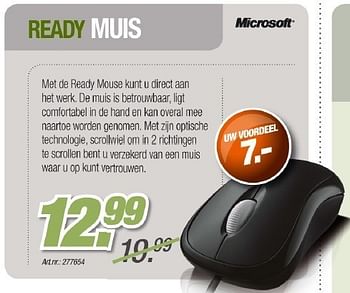Promoties Ready muis - Microsoft - Geldig van 26/10/2011 tot 12/11/2011 bij Auva