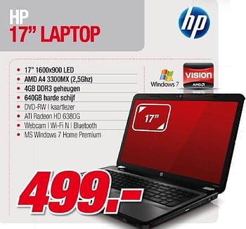 Promoties Hp laptop - HP - Geldig van 26/10/2011 tot 12/11/2011 bij PC Center