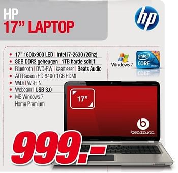 Promoties Hp laptop - HP - Geldig van 26/10/2011 tot 12/11/2011 bij PC Center