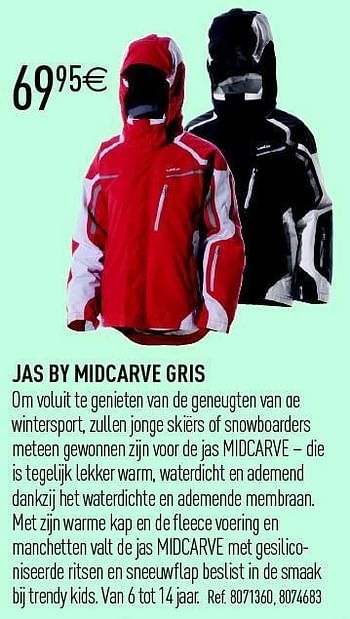 Promoties Jas by midcarve gris - Wed'ze - Geldig van 26/10/2011 tot 12/11/2011 bij Decathlon