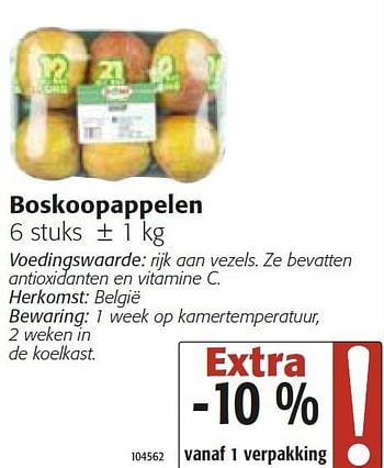 Promoties Boskoopappelen - Huismerk - Colruyt - Geldig van 26/10/2011 tot 08/11/2011 bij Colruyt