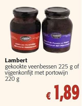 Promoties Lambert gekookte veenbessen - Lambertz - Geldig van 26/10/2011 tot 08/11/2011 bij Colruyt